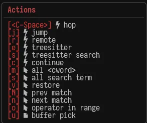 image of my fastaction menu